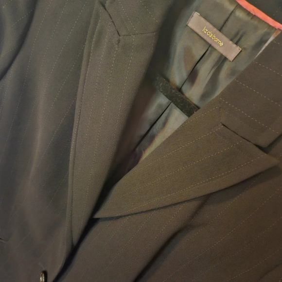 Liz Claiborne Class Pinstriped Blazer Jacket - Picture 3 of 4